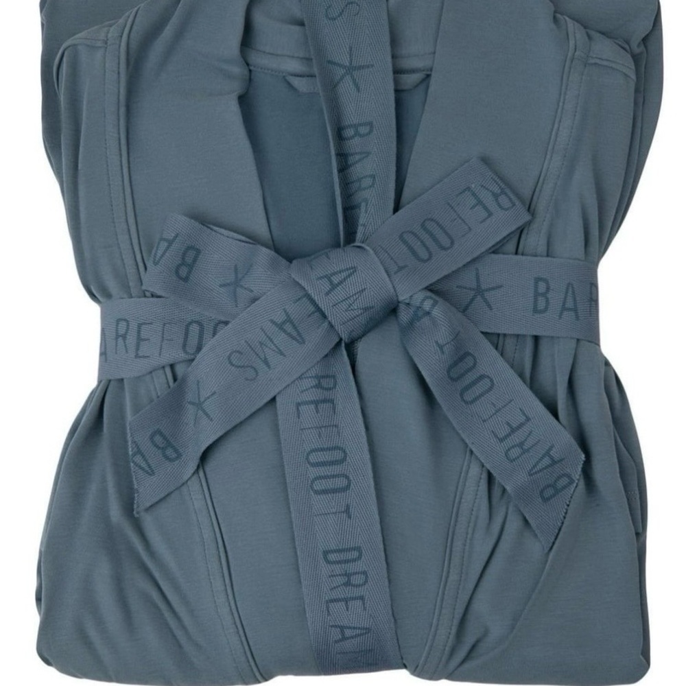 Barefoot Dreams Malibu Collection Sand-Washed Jersey Knit Midi Robe-Seashore